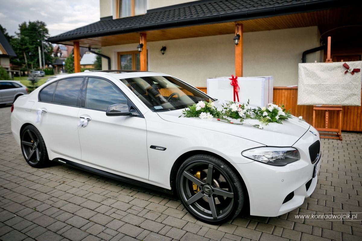 BIAŁE BMW F10 MAŁOPOLSKA Auto do ślubu KRAKÓW