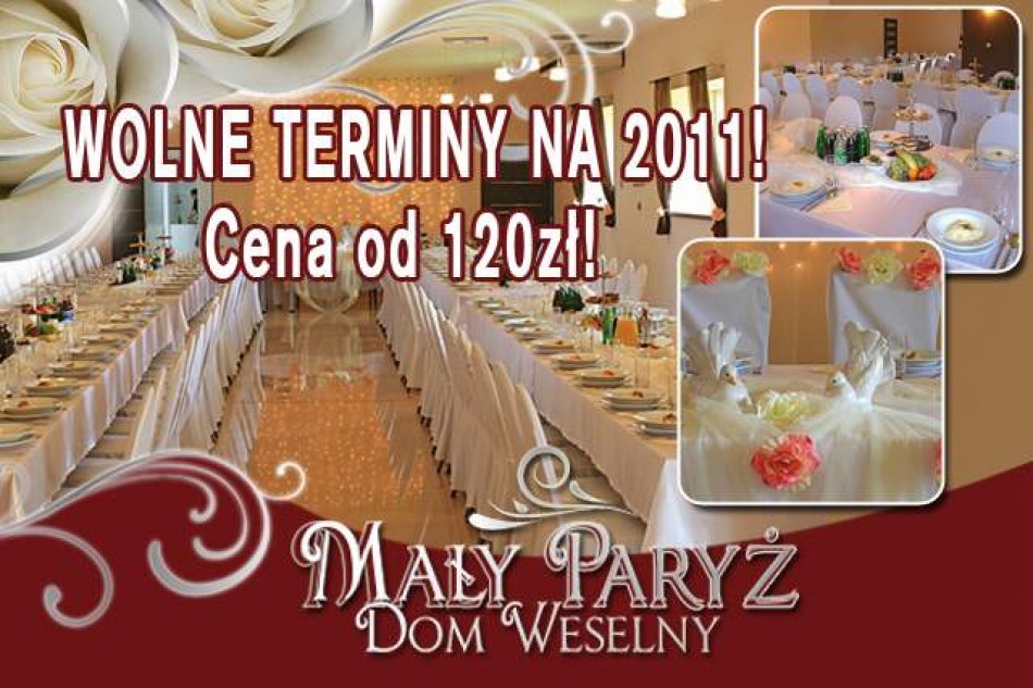 Dom Weselny MAŁY PARYŻ Sale weselne PiwnicznaZdrój