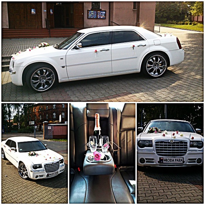Chrysler 300c do Ślubu/Wesela Biała Perła Auto do ślubu