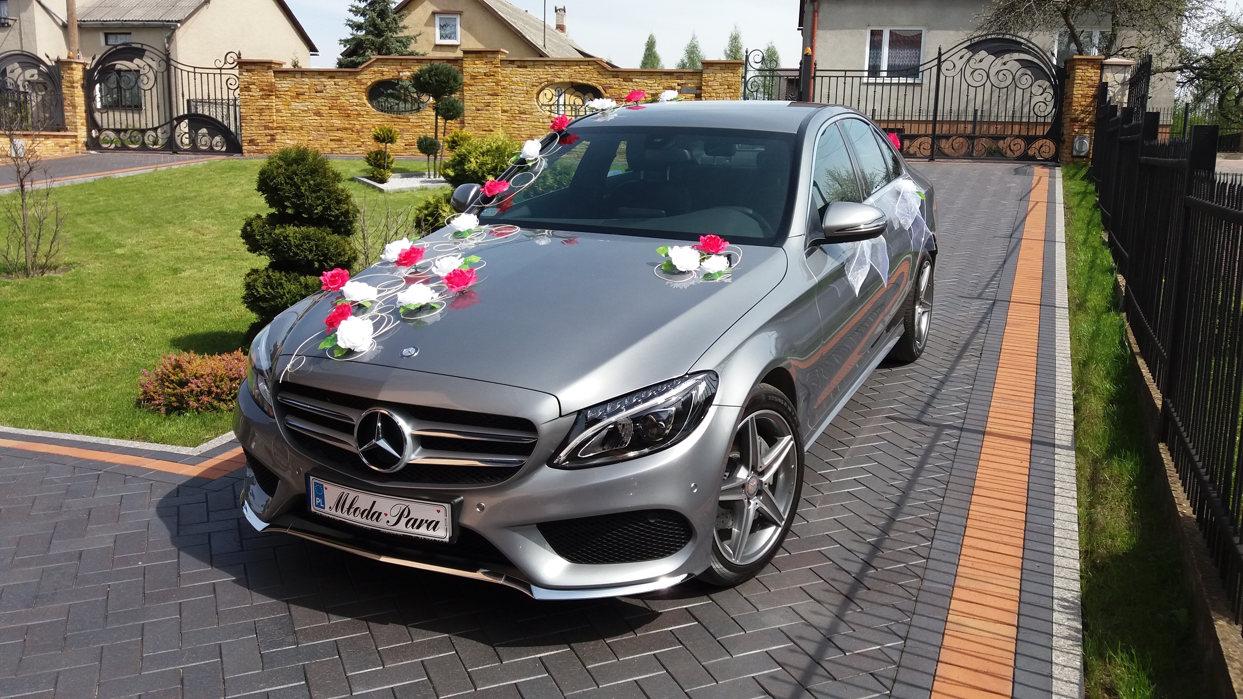 Auto do ślubu Mercedesbenz C AMG rok2016. Samochód na