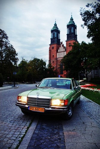 Zabytkowy MERCEDES W116 z 1977, do ślubu i nie tylko, WOLNE TERMINY Poznań