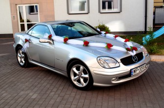 Uroczy Mercedes Cabrio SLK230 kompressor do Ślubu Augustów