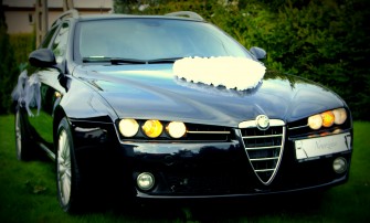Piękna Czarna Alfa Romeo 159 do ślubu Bielsko Biała