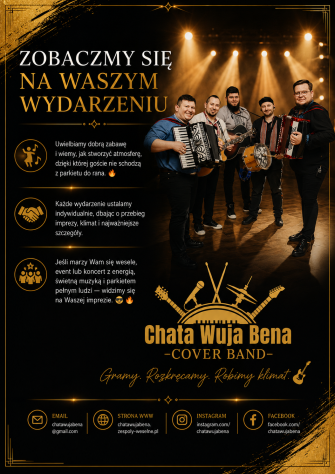 CHATA WUJA BENA – zespół na żywo | biesiada | wesele z energią 🔥 Olsztyn