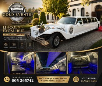 💍 Wynajem 🚘 Lincoln Excalibur 6- i 9-osobowy do ślubu  Nowy Sącz