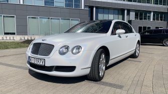 Auto do ślubu - Bentley Continental Flying Spur Biały Perła Warszawa