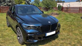 Auto. Samochód BMW X 5 do ślubu czarny carbon Warszawa