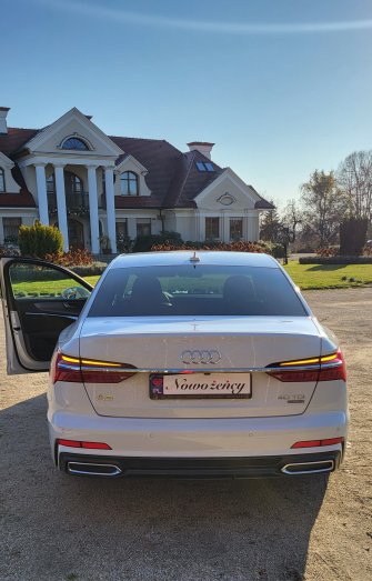 Białe Audi A6 Auto do ślubu Samochód na ślub wesele  Zielona Góra