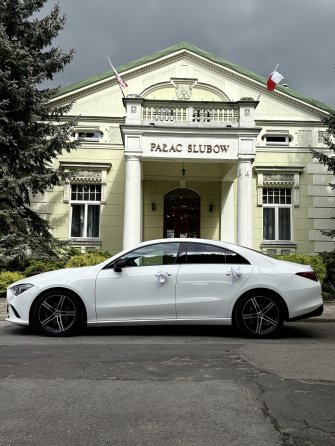Dwa Białe Mercedesy Do Ślubu z Jasnymi Wnętrzami  Łódź/Warszawa
