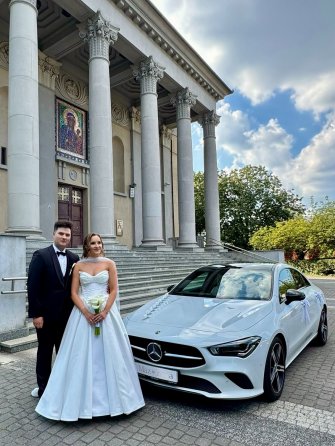 Dwa Białe Mercedesy Do Ślubu z Jasnymi Wnętrzami  Łódź/Warszawa