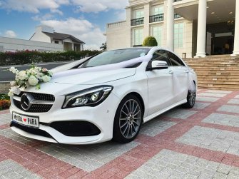 Biały luksusowy samochód do Ślubu - Mercedes CLA Kraków