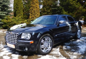 Chrysler 300C czarna perła i śnieznobiały na ślub i wesele Siemianowice Śląskie