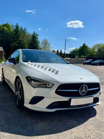 Dwa Białe Mercedesy Do Ślubu z Jasnymi Wnętrzami  Łódź/Warszawa