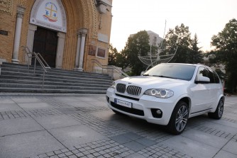 Białe BMW X5M - Ślub, Transfer VIP ŁÓDŹ