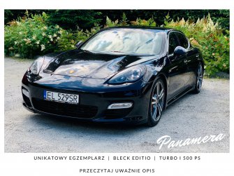 Porsche Panamera Turbo wersja Black Edition  Wrocław