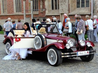 Auta do ślubu Zabytkowe samochody RETRO Cabrio Alfa Romeo Nestor Baron Biała Podlaska