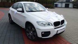 Luksusowe Białe BMW X6 Do Ślubu  Warszawa