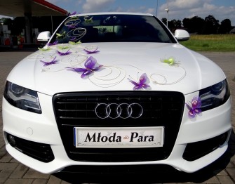 Piękne aranżacje ślubne - Audi S4 w pakiecie ślubnym. Zapraszamy Gliwice