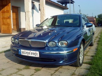 Jaguar X-Type - piękna, błękitna limuzyna Warszawa