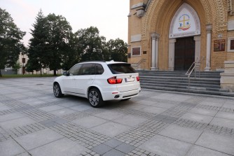 Białe BMW X5M - Ślub, Transfer VIP ŁÓDŹ