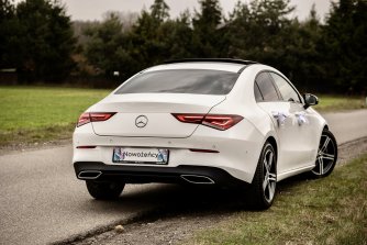 Dwa Białe Mercedesy Do Ślubu z Jasnymi Wnętrzami  Łódź/Warszawa