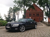 Auto do ślubu Audi A8 D3 4.2 Quattro 09' lift czarna perła -300zł łódź
