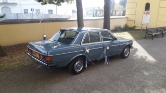 Mercedes W123 Beczka do ślubu Warszawa