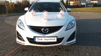 Samochód na wesele w Łomży ! Biała Mazda 6 ! Łomża