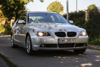 Auto do ślubu, LIMUZYNA BMW 530d E60 + strojenie + kamerka Wejherowo