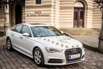 Audi A6 biały do ślubu Kraków