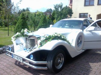 dekoracja auta  ślubnego Skawina