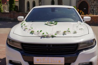 Biały Dodge Charger V6 na ślub Toruń