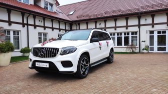 Biały Mercedes Gls z czarnym dachem Grójec