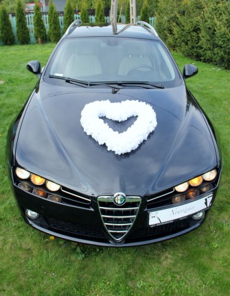 Piękna Czarna Alfa Romeo 159 do ślubu Bielsko Biała