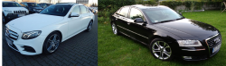 Auta do ślubu Samochód na ślub łódzkie AUDI A8- Mercedes E-Class AMG Łowicz