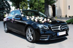 Nowy Mercedes E-klasa 2016r. , Biały AMG Mercedes, Czarne BMW 5 Wlkp. Nowe Skalmierzyce