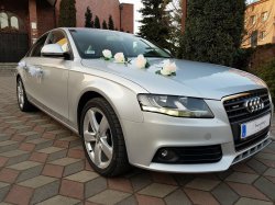 Samochód do ślubu piękne srebrne Audi limuzyna Tarnowskie Góry