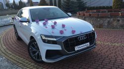 Białe auto do ślubu Audi Q8 Suwałki