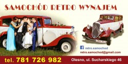 Samochód retro do ślubu Olesno