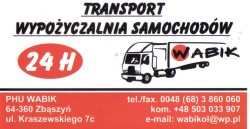 Wypożyczalnia samochodów WABIK Wolsztyn
