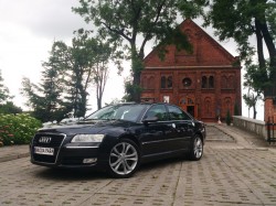 Auto do ślubu Audi A8 D3 4.2 Quattro 09' lift czarna perła -300zł łódź