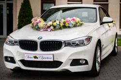 Białe BMW GT do slubu Łask