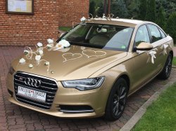 Auto do ślubu Złote Audi A6 Łódź