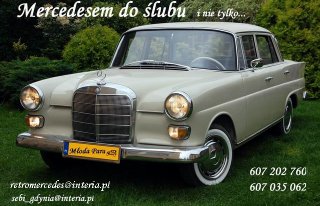 AUTO DO ŚLUBU RETRO ZABYTKOWY MERCEDES SKRZYDLAK Wejherowo