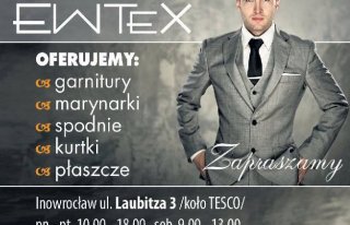 Sklep z garniturami z firmy '' EWTEX '' Inowrocław