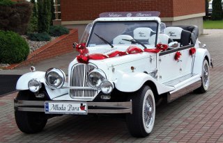 Zabytkowy kabriolet Alfa Romeo Nestor Baron do ślubu na wesele Biała Podlaska