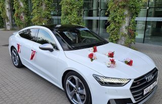 Auto do ślubu. Sportowa limuzyna audi S7. Białystok